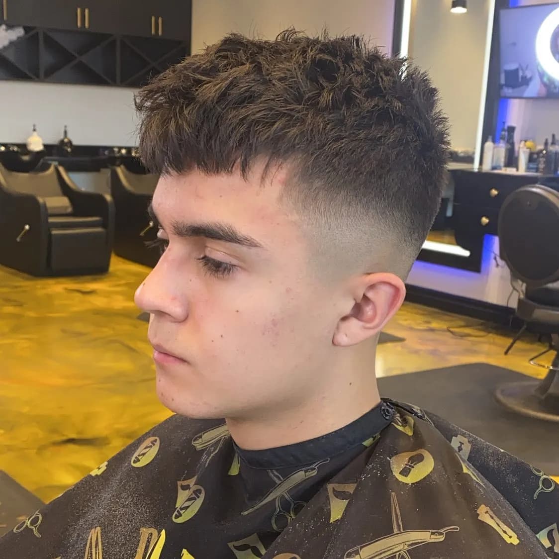 Modern textured crop fade